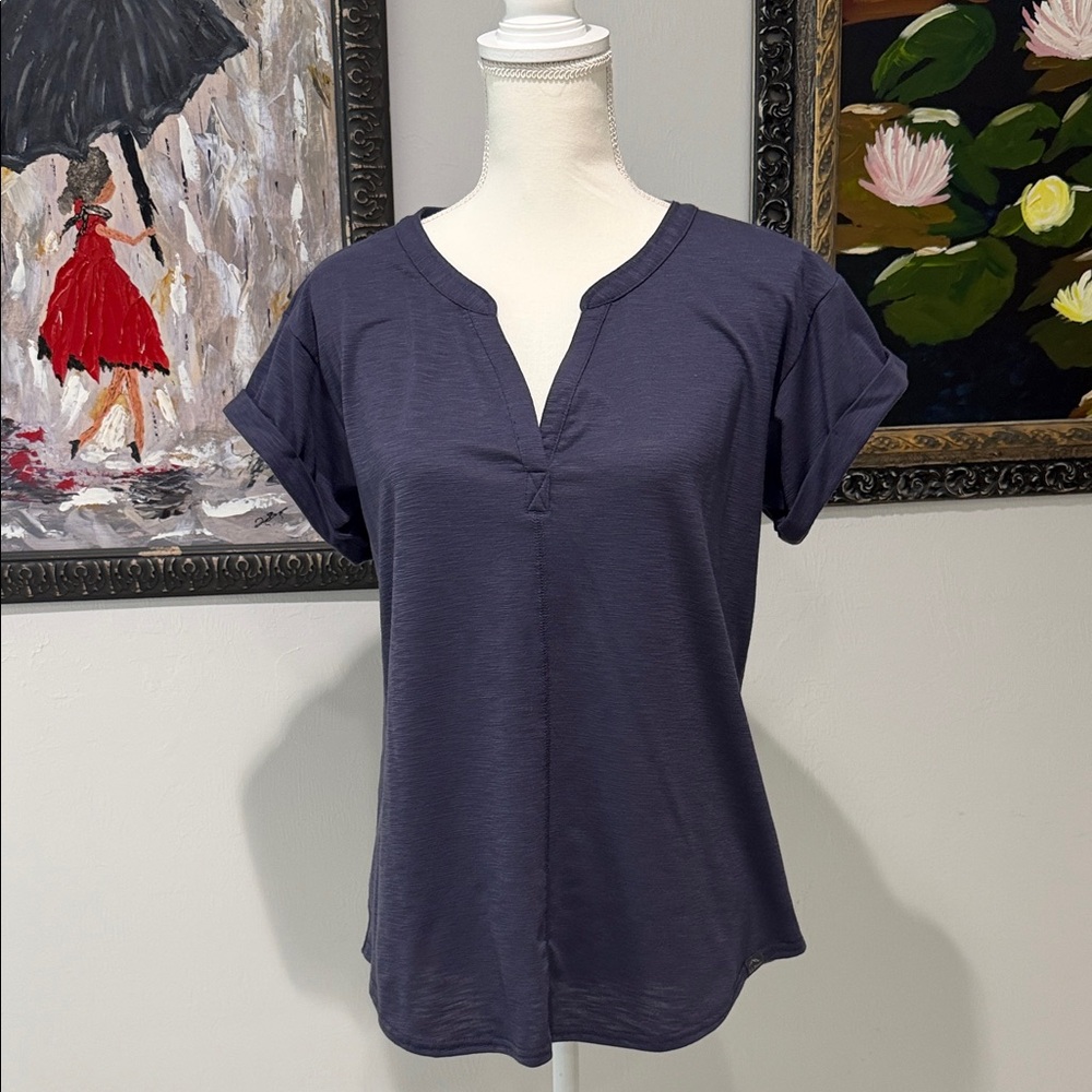 L.L. Bean Women's Dark Blue Short Sleeve Top
